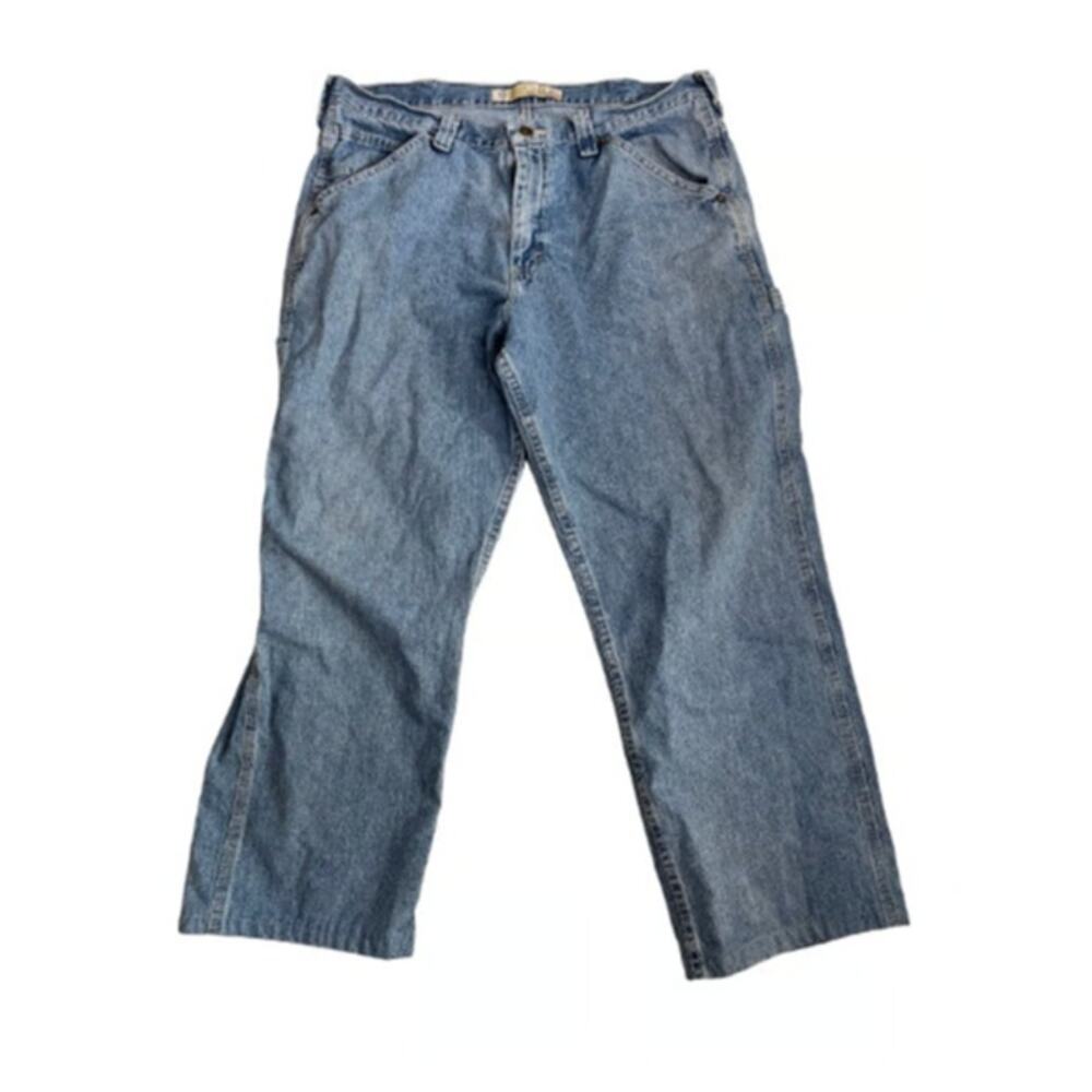 Lee Dungarees Carpenter Jeans Men's Waist 36" Inseam 26"Altered Made in Mexico